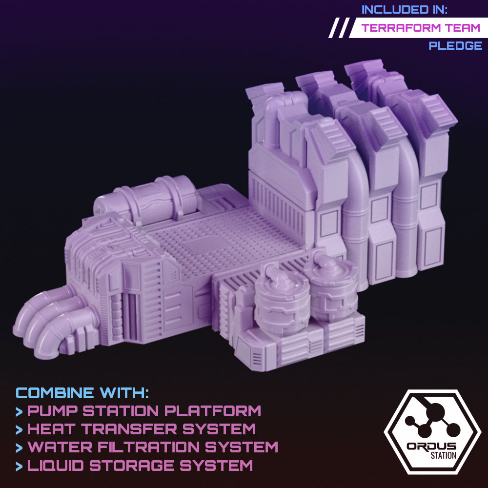 Ordus Station: Liquid Storage Unit - Sci-Fi Grimdark Miniatures by Saucermen Studios, Wargame Scale 3D Printed - photo 2