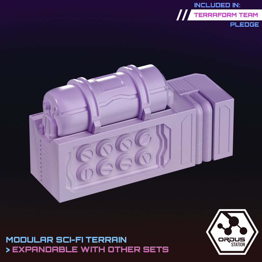 Ordus Station: Liquid Storage Unit - Sci-Fi Grimdark Miniatures by Saucermen Studios, Wargame Scale 3D Printed - photo 3