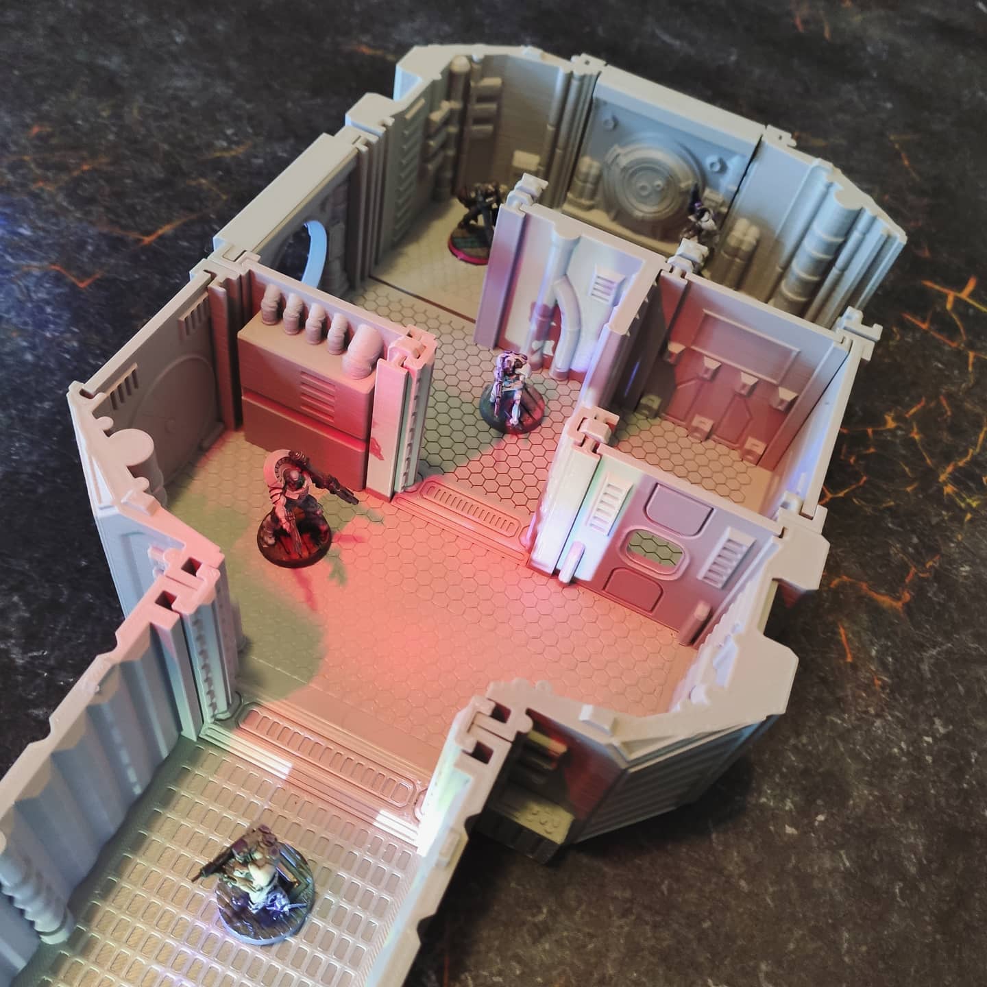 Ordus Station: Modular Scifi Interiors (Core Set) - Sci-Fi Grimdark Miniatures by Saucermen Studios, Wargame Scale 3D Printed - photo 2