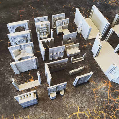 Ordus Station: Modular Scifi Interiors (Core Set) - Sci-Fi Grimdark Miniatures by Saucermen Studios, Wargame Scale 3D Printed - photo 7