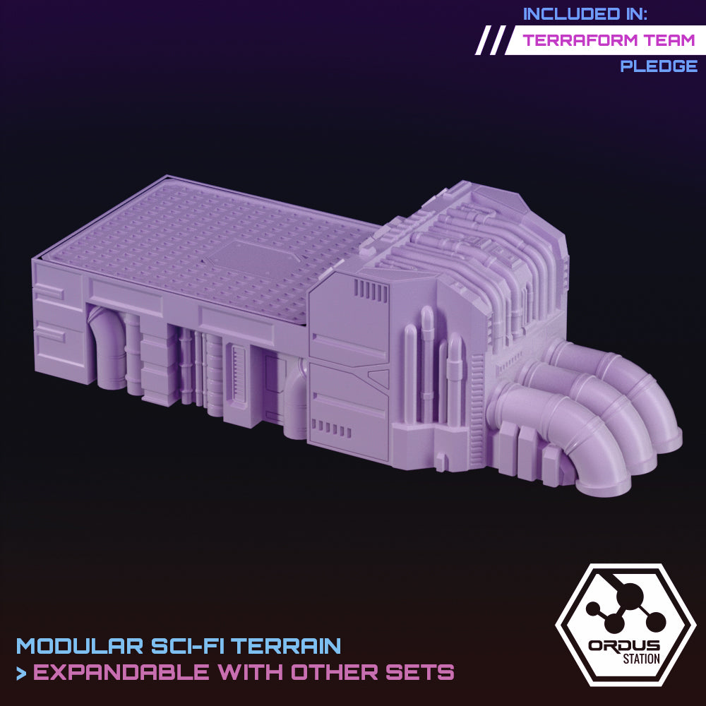 Ordus Station: Planetary Engineering Terrain Bundle - Sci-Fi Grimdark Miniatures by Saucermen Studios, Wargame Scale 3D Printed - photo 2