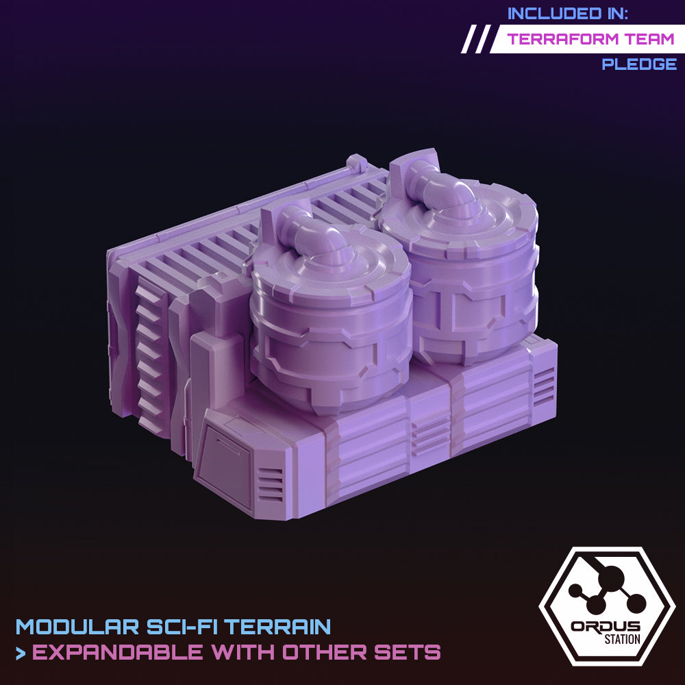 Ordus Station: Planetary Engineering Terrain Bundle - Sci-Fi Grimdark Miniatures by Saucermen Studios, Wargame Scale 3D Printed - photo 4