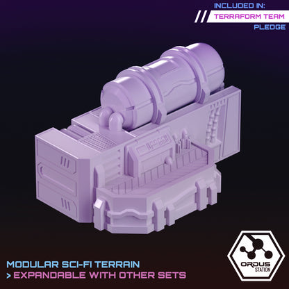 Ordus Station: Planetary Engineering Terrain Bundle - Sci-Fi Grimdark Miniatures by Saucermen Studios, Wargame Scale 3D Printed - photo 6
