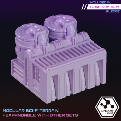 Ordus Station: Planetary Engineering Terrain Bundle - Sci-Fi Grimdark Miniatures by Saucermen Studios, Wargame Scale 3D Printed - photo 7