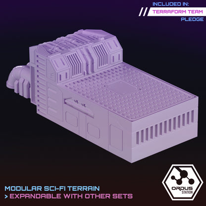 Ordus Station: Planetary Engineering Terrain Bundle - Sci-Fi Grimdark Miniatures by Saucermen Studios, Wargame Scale 3D Printed - photo 8