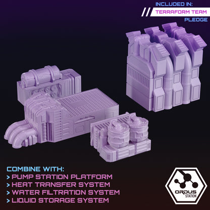 Ordus Station: Planetary Engineering Terrain Bundle - Sci-Fi Grimdark Miniatures by Saucermen Studios, Wargame Scale 3D Printed - photo 9