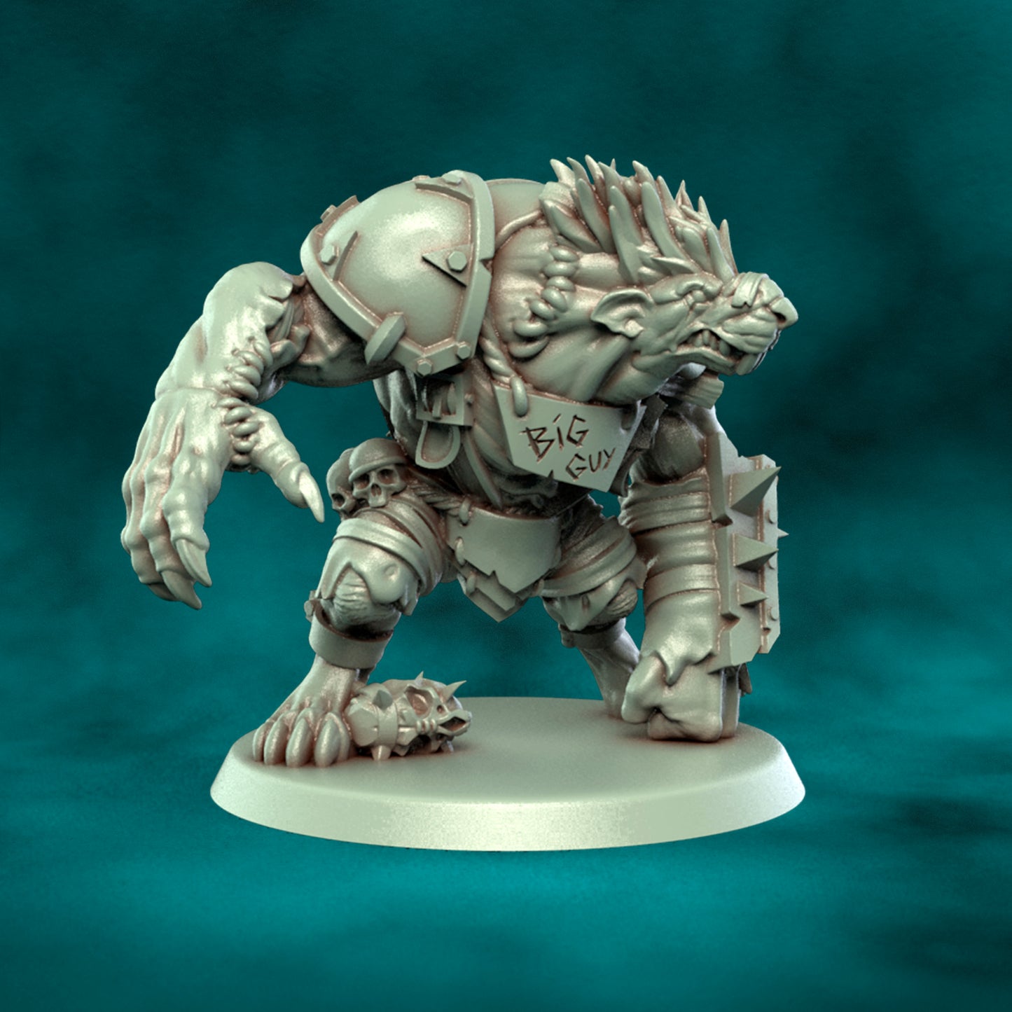 Armored rat ogre by Punga Miniatures - Wargame Scale 3D Printed Miniature
