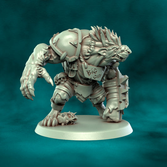 Armored rat ogre by Punga Miniatures - Wargame Scale 3D Printed Miniature