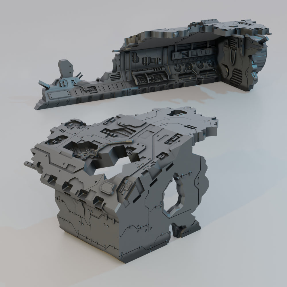 Lost Colony - Spaceship Graveyard (Core Set) - Sci-Fi Grimdark Miniatures by Saucermen Studios, Wargame Scale 3D Printed - photo 10