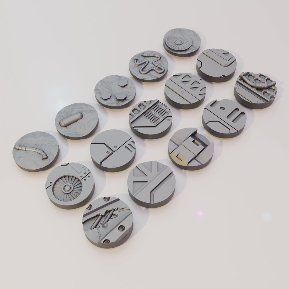 Sci-Fi Bases 25mm - Sci-Fi Grimdark Miniatures by Saucermen Studios, Wargame Scale 3D Printed