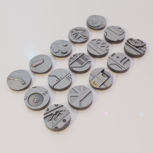Sci-Fi Bases 25mm - Sci-Fi Grimdark Miniatures by Saucermen Studios, Wargame Scale 3D Printed