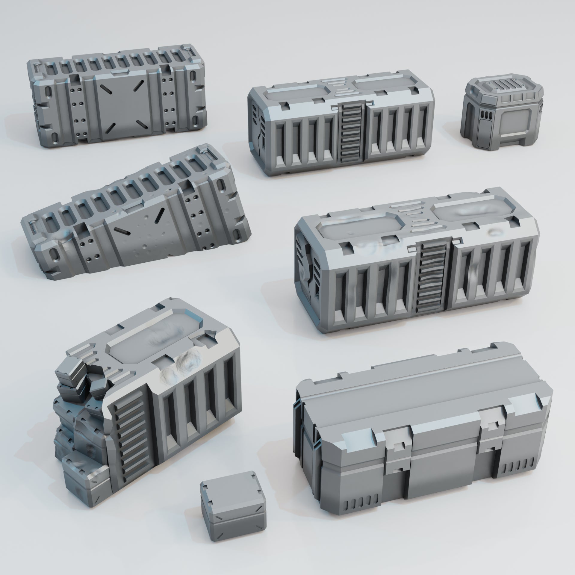 Damaged Cargo - Sci-Fi Grimdark Miniatures by Saucermen Studios, Wargame Scale 3D Printed