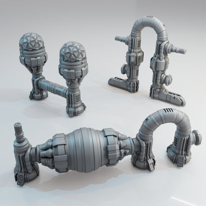 Modular Engine Room - Sci-Fi Grimdark Miniatures by Saucermen Studios, Wargame Scale 3D Printed
