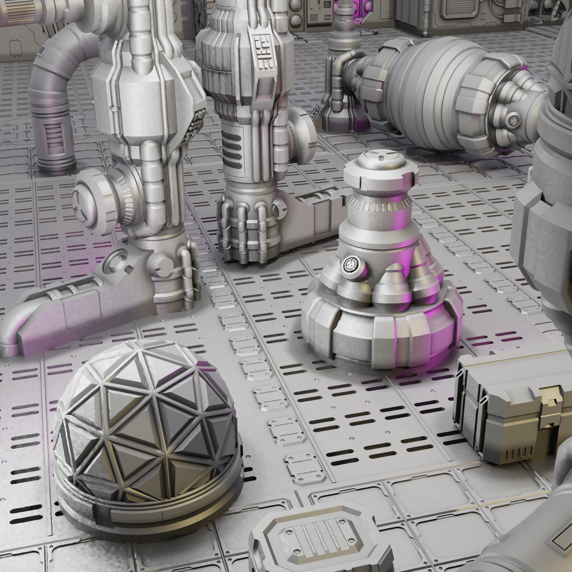 Modular Engine Room - Sci-Fi Grimdark Miniatures by Saucermen Studios, Wargame Scale 3D Printed - photo 3
