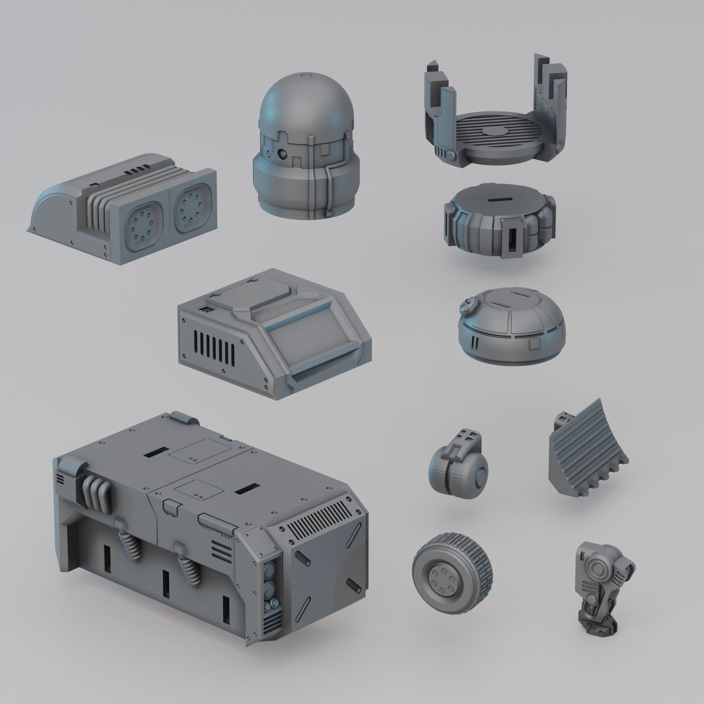 Modular Service Vehicles & Machinery - Sci-Fi Grimdark Miniatures by Saucermen Studios, Wargame Scale 3D Printed - photo 2