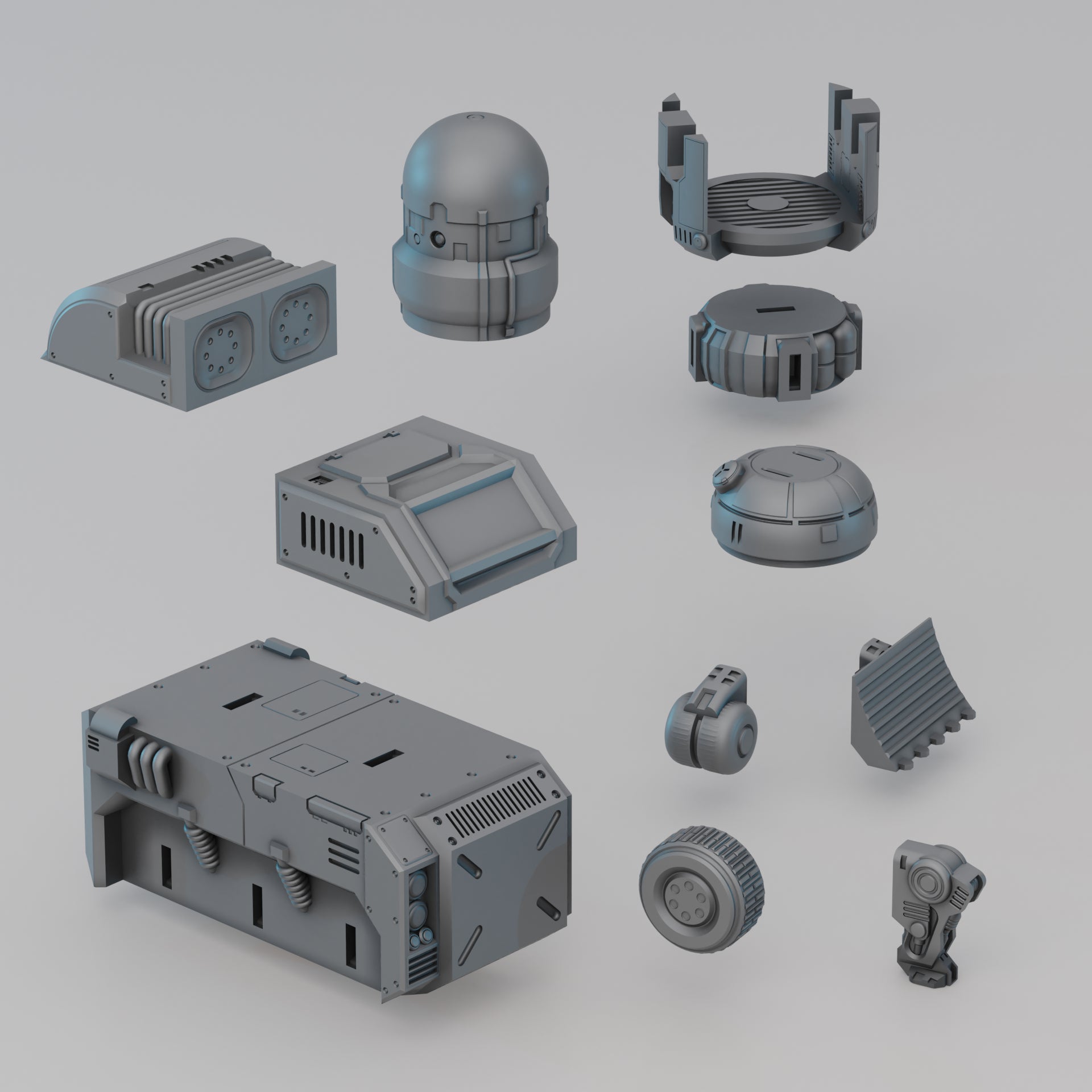 Modular Service Vehicles & Machinery - Sci-Fi Grimdark Miniatures by Saucermen Studios, Wargame Scale 3D Printed - photo 2