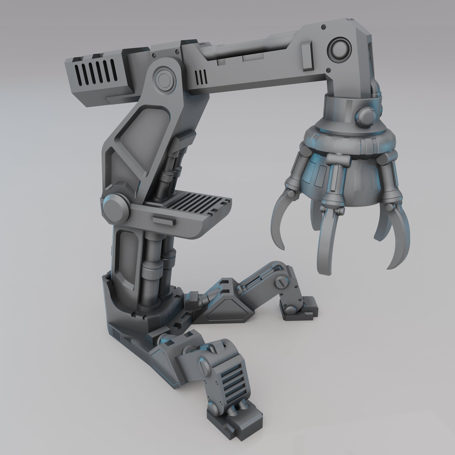 Modular Scifi Crane with Claw - Sci-Fi Grimdark Miniatures by Saucermen Studios, Wargame Scale 3D Printed