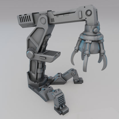 Modular Scifi Crane with Claw - Sci-Fi Grimdark Miniatures by Saucermen Studios, Wargame Scale 3D Printed