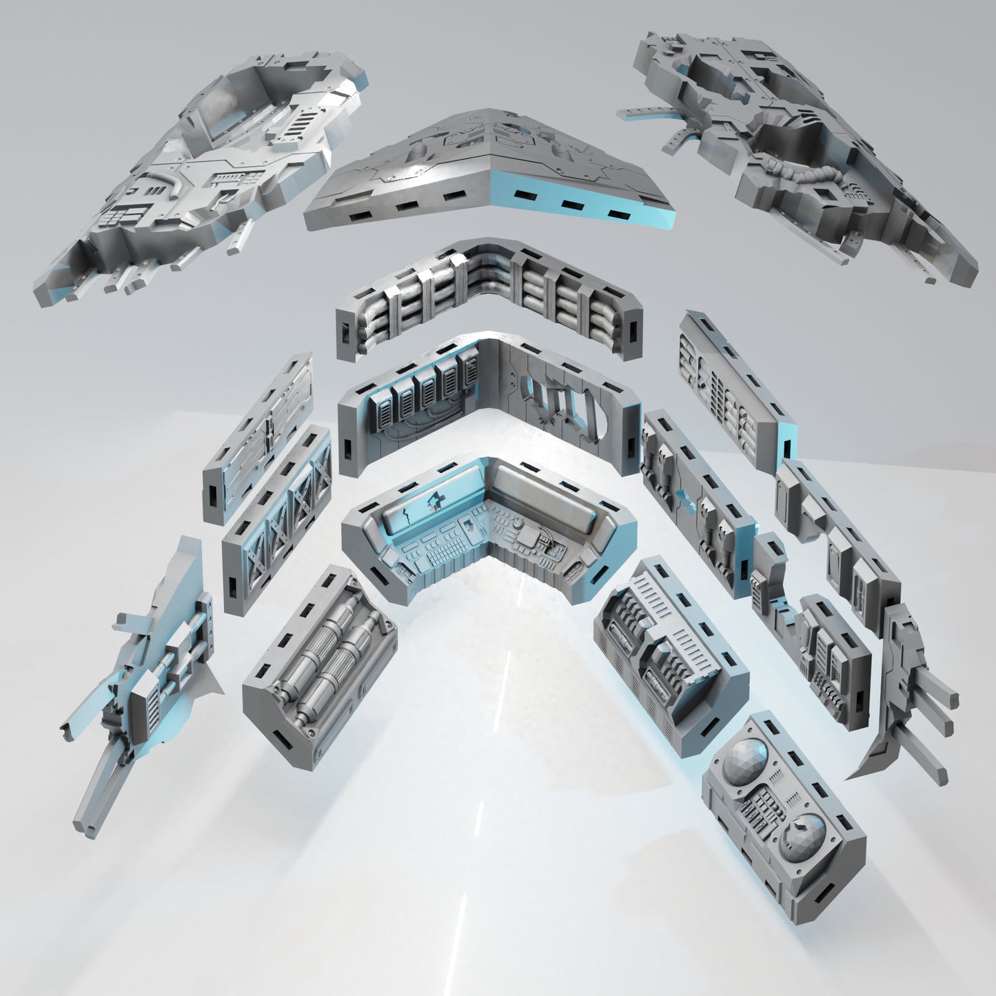 Lost Colony: Spaceship Graveyard - Nose Section - Sci-Fi Grimdark Miniatures by Saucermen Studios, Wargame Scale 3D Printed - photo 3