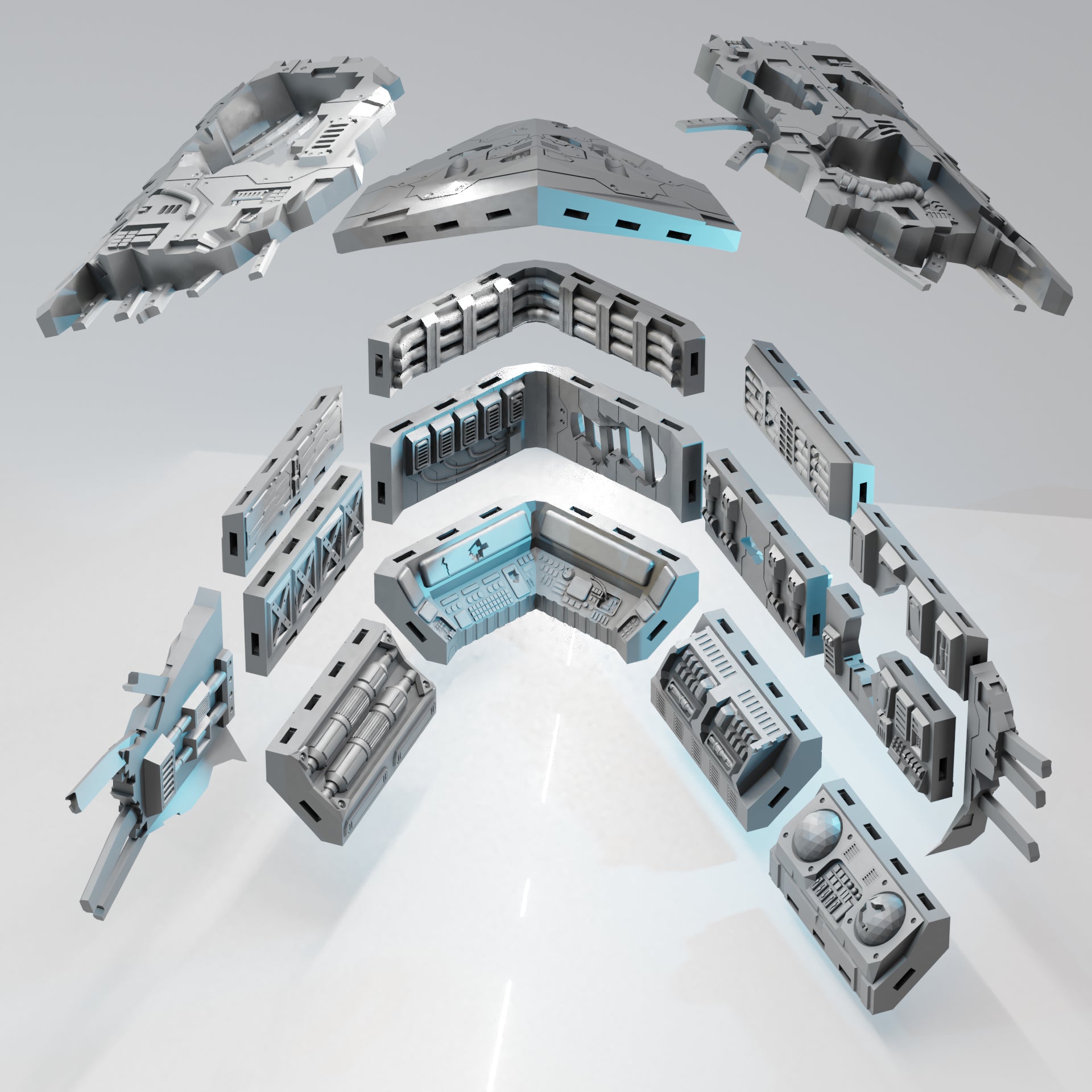 Lost Colony: Spaceship Graveyard - Nose Section - Sci-Fi Grimdark Miniatures by Saucermen Studios, Wargame Scale 3D Printed - photo 3