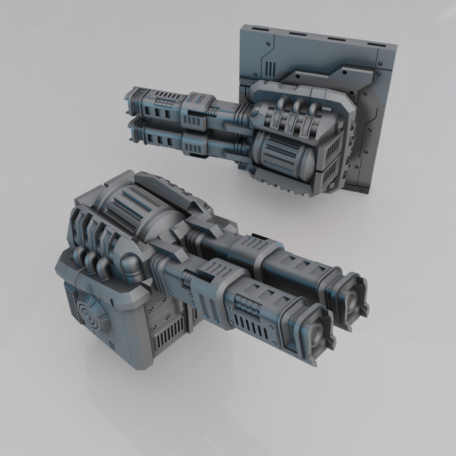 Railgun (Compatible with Lost Colony: Spaceship Graveyard) - Sci-Fi Grimdark Miniatures by Saucermen Studios, Wargame Scale 3D Printed