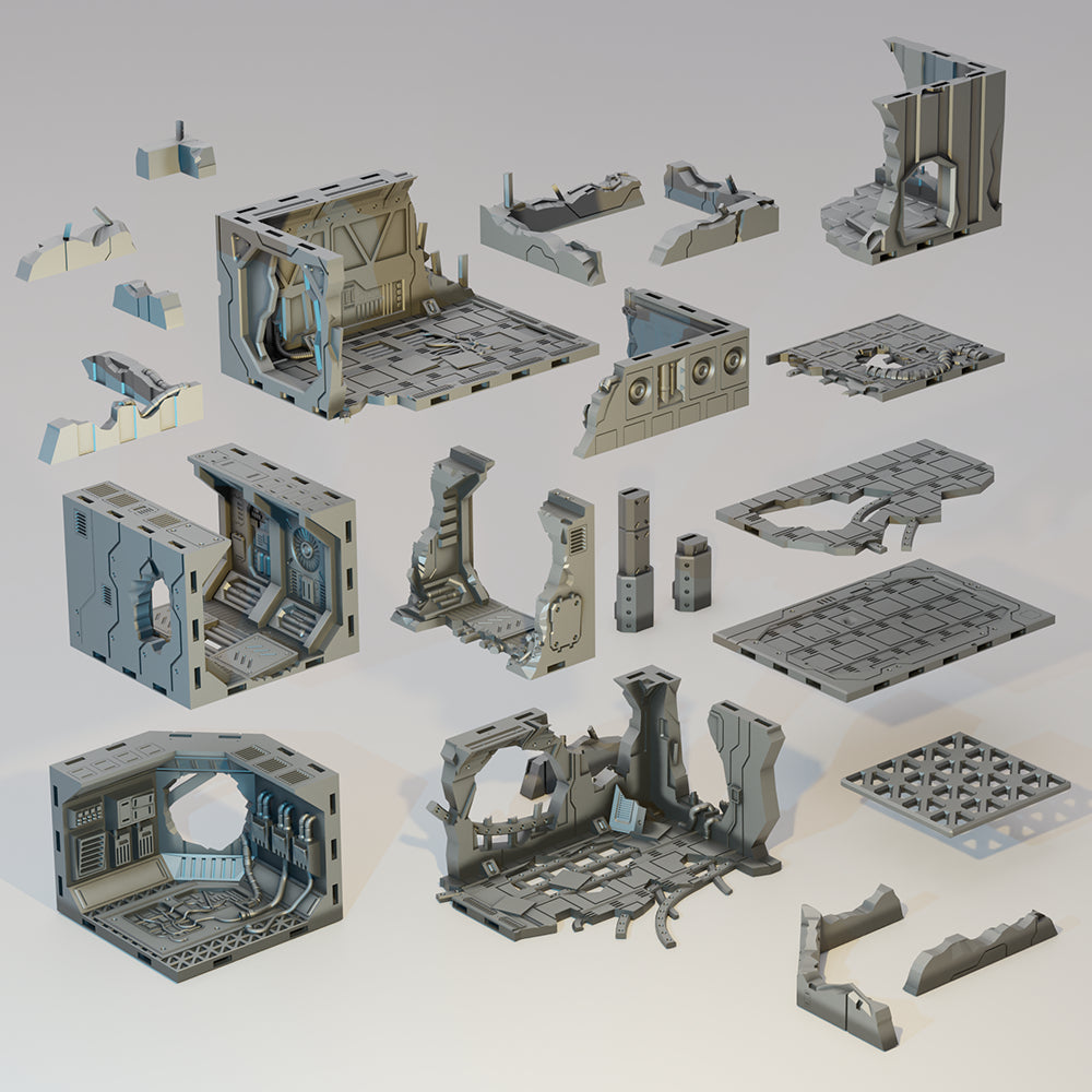 Lost Colony: Spaceship Graveyard - Internals Basics - Sci-Fi Grimdark Miniatures by Saucermen Studios, Wargame Scale 3D Printed - photo 2
