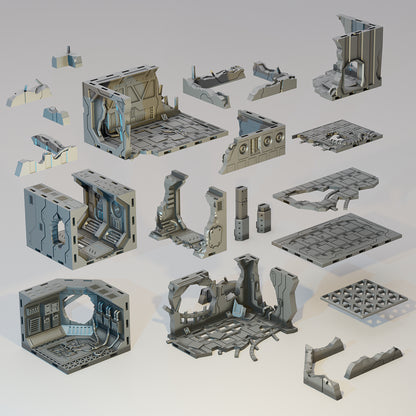 Lost Colony: Spaceship Graveyard - Internals Basics - Sci-Fi Grimdark Miniatures by Saucermen Studios, Wargame Scale 3D Printed - photo 2
