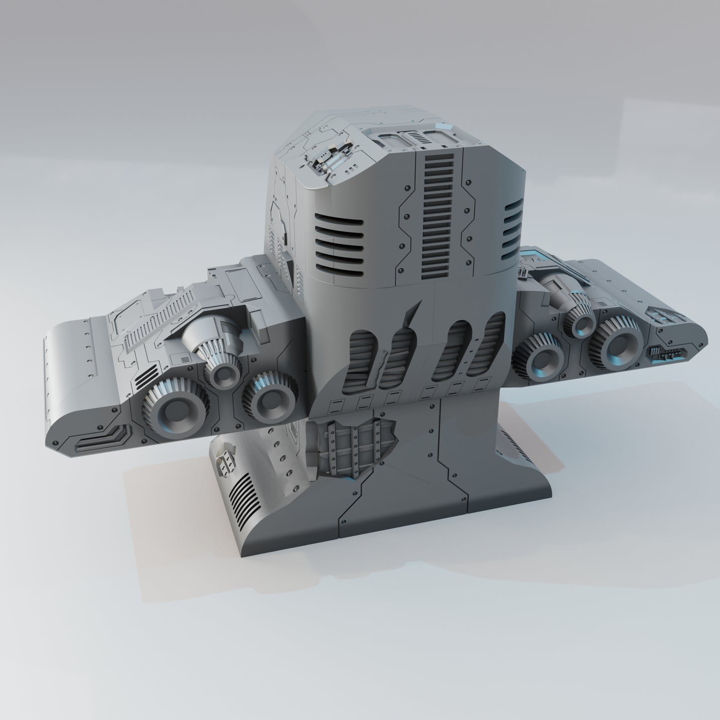 Lost Colony: Spaceship Graveyard - Tail Piece - Sci-Fi Grimdark Miniatures by Saucermen Studios, Wargame Scale 3D Printed - photo 2