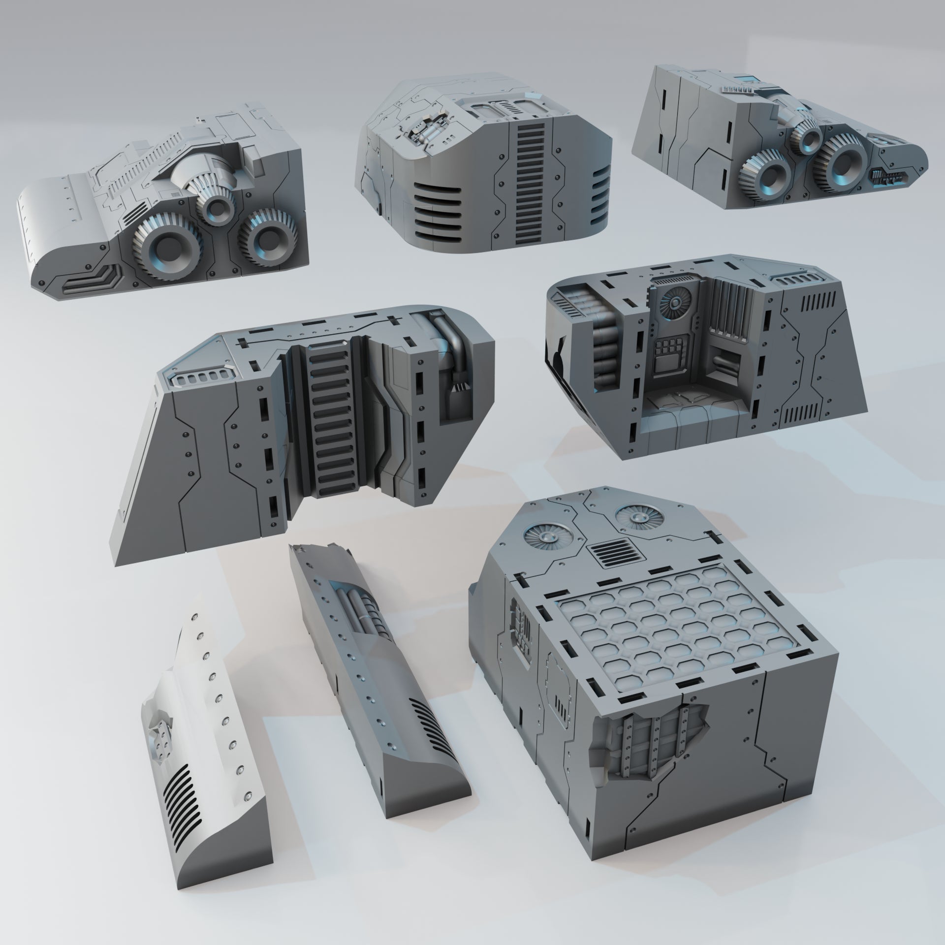 Lost Colony: Spaceship Graveyard - Tail Piece - Sci-Fi Grimdark Miniatures by Saucermen Studios, Wargame Scale 3D Printed - photo 3