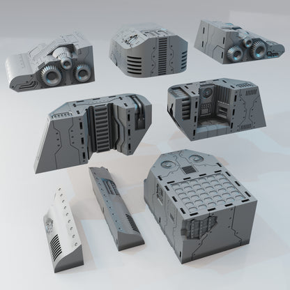 Lost Colony: Spaceship Graveyard - Tail Piece - Sci-Fi Grimdark Miniatures by Saucermen Studios, Wargame Scale 3D Printed - photo 3