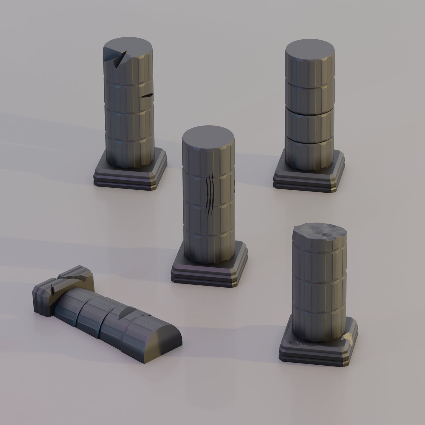 Pillars & Columns BUNDLE - Sci-Fi Grimdark Miniatures by Saucermen Studios, Wargame Scale 3D Printed - photo 3