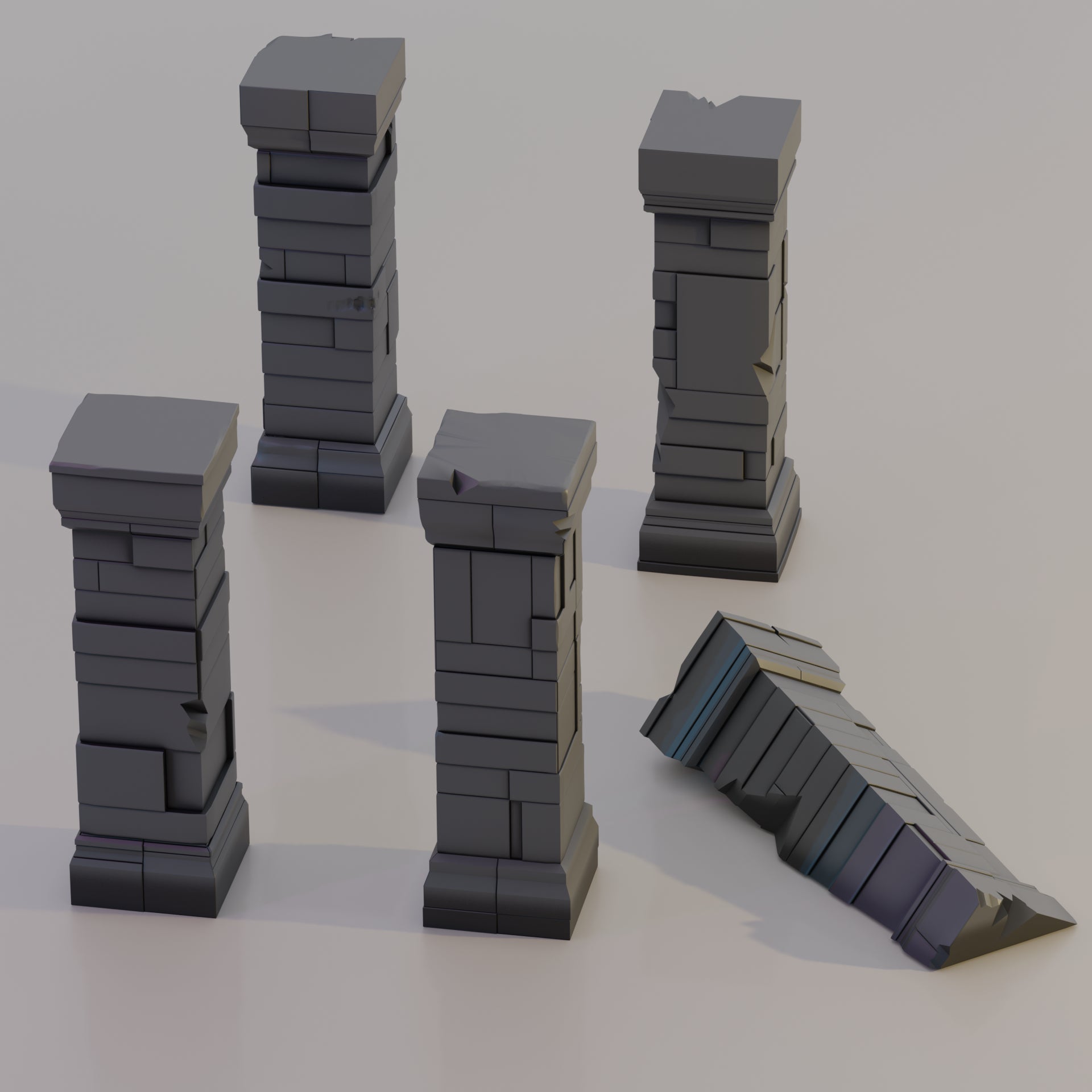 Pillars & Columns BUNDLE - Sci-Fi Grimdark Miniatures by Saucermen Studios, Wargame Scale 3D Printed - photo 4