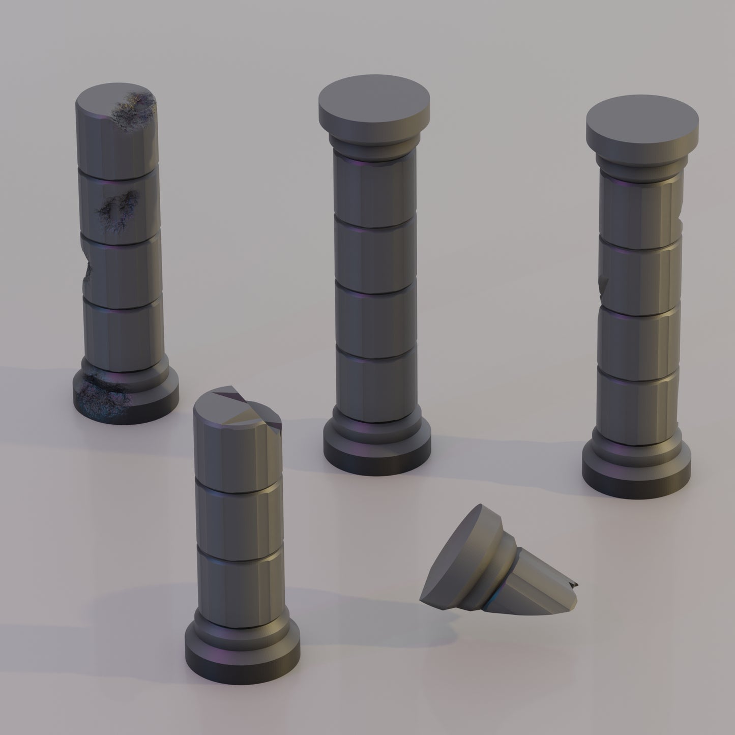 Pillars & Columns BUNDLE - Sci-Fi Grimdark Miniatures by Saucermen Studios, Wargame Scale 3D Printed - photo 5