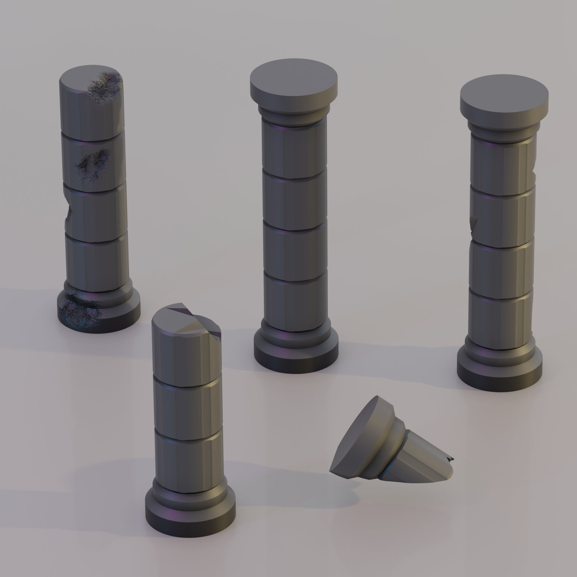 Pillars & Columns BUNDLE - Sci-Fi Grimdark Miniatures by Saucermen Studios, Wargame Scale 3D Printed - photo 5