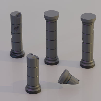 Pillars & Columns BUNDLE - Sci-Fi Grimdark Miniatures by Saucermen Studios, Wargame Scale 3D Printed - photo 5