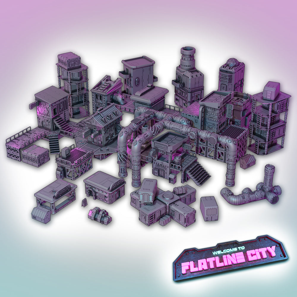 Flatline City: Street Vendor Kiosk - Sci-Fi Grimdark Miniatures by Saucermen Studios, Wargame Scale 3D Printed - photo 6