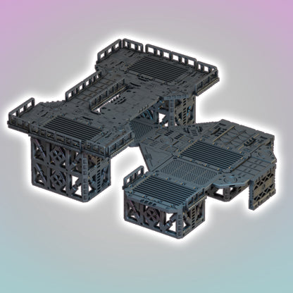 Flatline City: Gantry System - Sci-Fi Grimdark Miniatures by Saucermen Studios, Wargame Scale 3D Printed