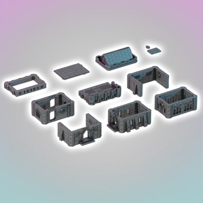 Flatline City: Gothic Sanctuary - Sci-Fi Grimdark Miniatures by Saucermen Studios, Wargame Scale 3D Printed - photo 2