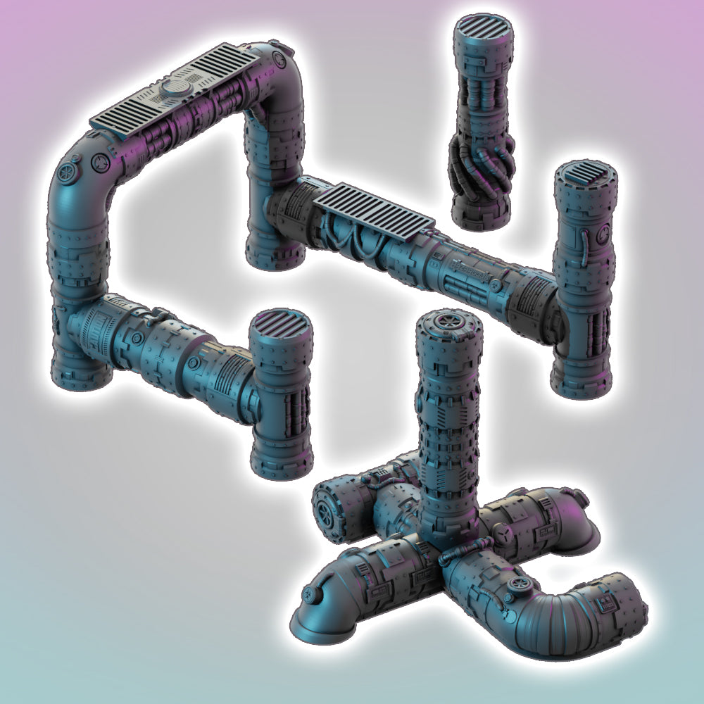 Flatline City: Pipeline - Sci-Fi Grimdark Miniatures by Saucermen Studios, Wargame Scale 3D Printed