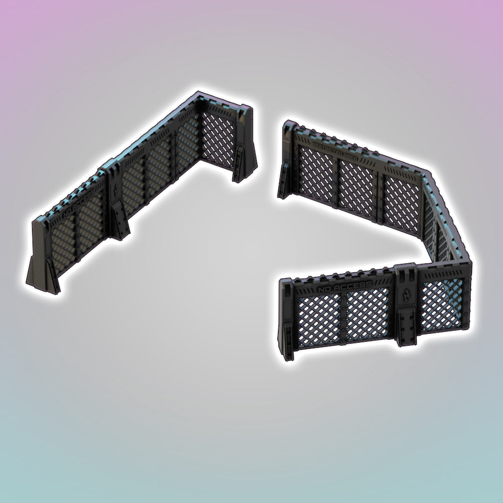 Flatline City: Compound Fencing - Sci-Fi Grimdark Miniatures by Saucermen Studios, Wargame Scale 3D Printed - photo 2