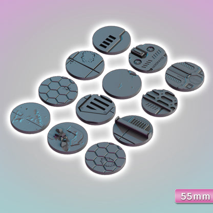 City & Industrial Bases 25-70mm Bundle - Sci-Fi Grimdark Miniatures by Saucermen Studios, Wargame Scale 3D Printed - photo 4