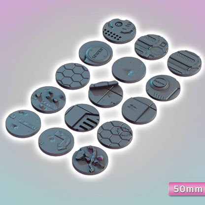 City & Industrial Bases 25-70mm Bundle - Sci-Fi Grimdark Miniatures by Saucermen Studios, Wargame Scale 3D Printed - photo 5
