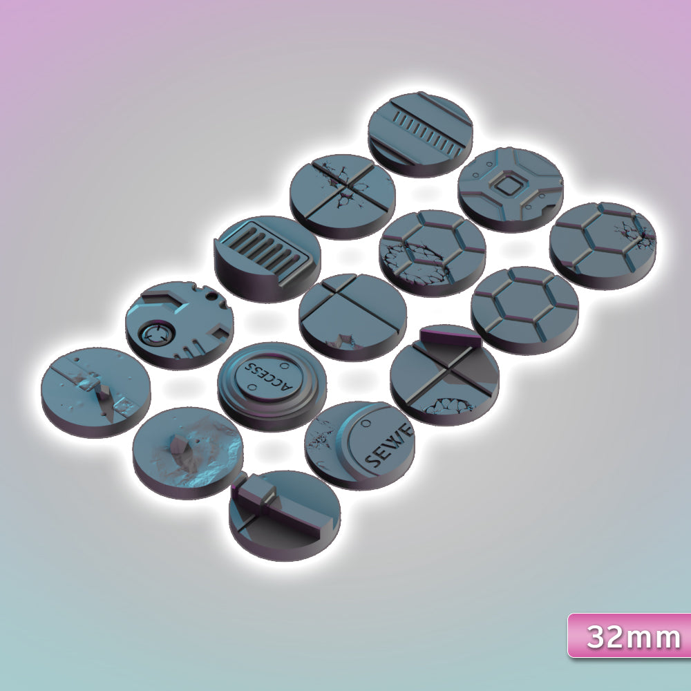 City & Industrial Bases 25-70mm Bundle - Sci-Fi Grimdark Miniatures by Saucermen Studios, Wargame Scale 3D Printed - photo 6