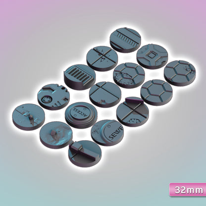 City & Industrial Bases 25-70mm Bundle - Sci-Fi Grimdark Miniatures by Saucermen Studios, Wargame Scale 3D Printed - photo 6