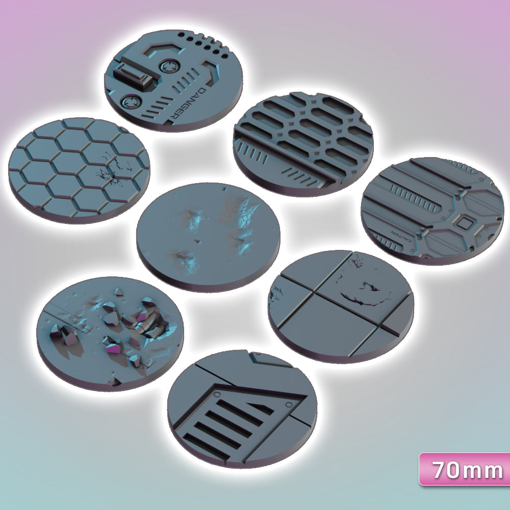 City & Industrial Bases 25-70mm Bundle - Sci-Fi Grimdark Miniatures by Saucermen Studios, Wargame Scale 3D Printed - photo 7