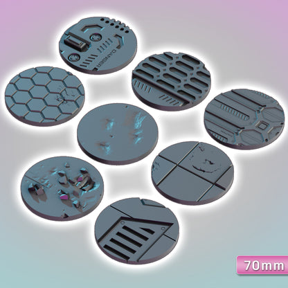 City & Industrial Bases 25-70mm Bundle - Sci-Fi Grimdark Miniatures by Saucermen Studios, Wargame Scale 3D Printed - photo 7