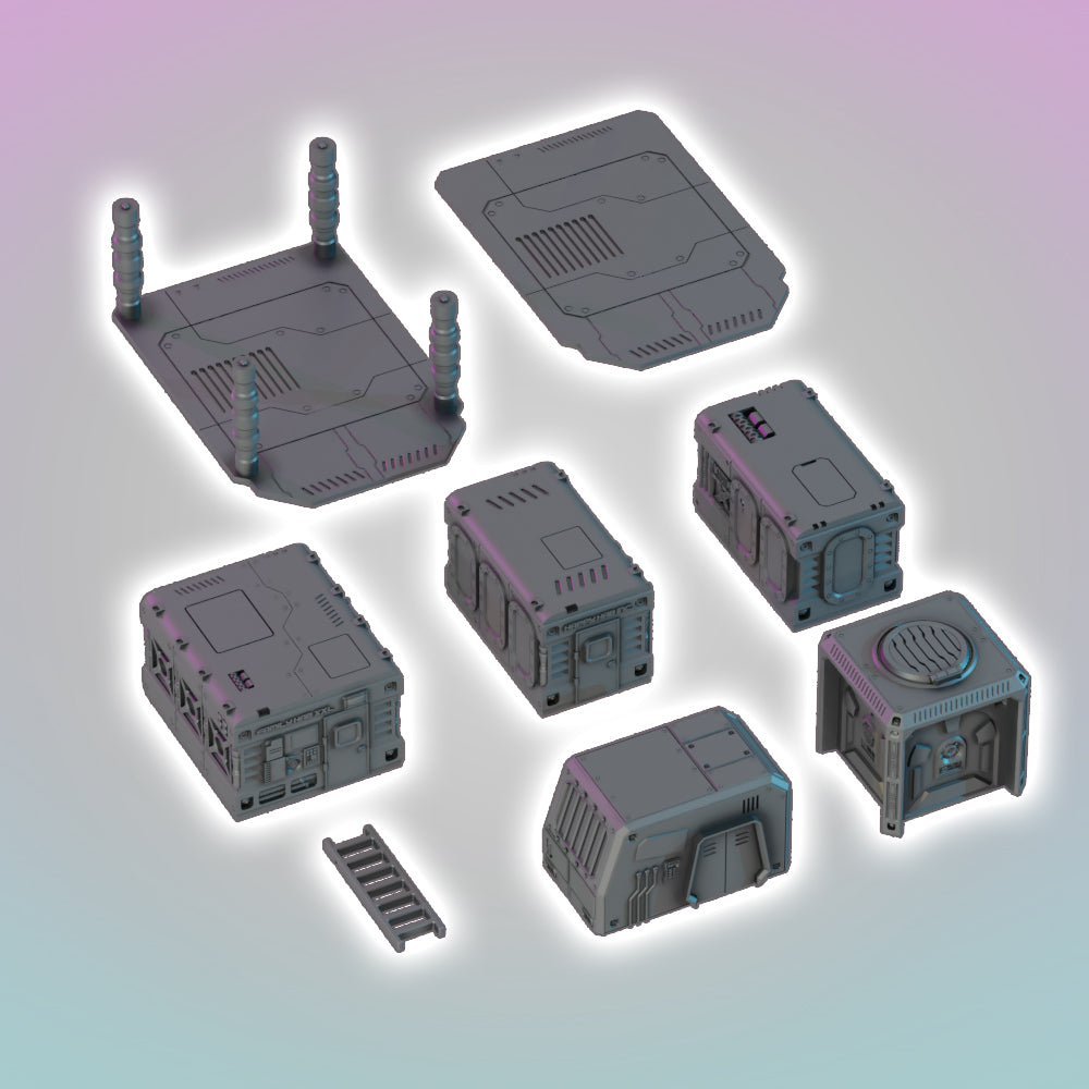 Flatline City: Slum Stack Habs - Sci-Fi Grimdark Miniatures by Saucermen Studios, Wargame Scale 3D Printed - photo 2