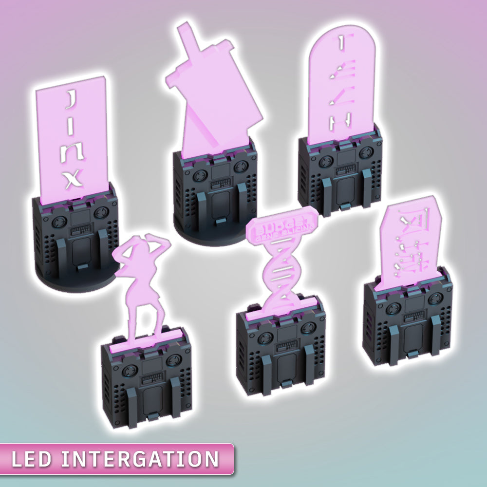 Flatline City: Holo Boards with LED Integration - Sci-Fi Grimdark Miniatures by Saucermen Studios, Wargame Scale 3D Printed