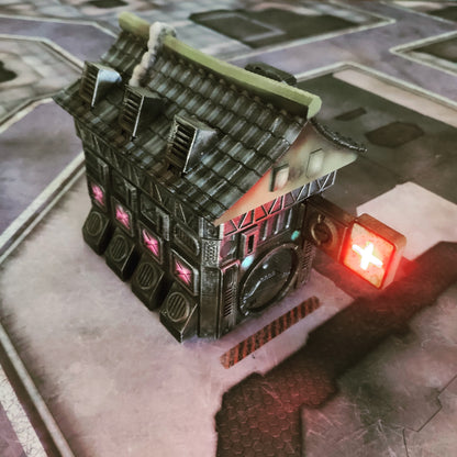 Flatline City: LED Integrated Signs - Sci-Fi Grimdark Miniatures by Saucermen Studios, Wargame Scale 3D Printed - photo 3