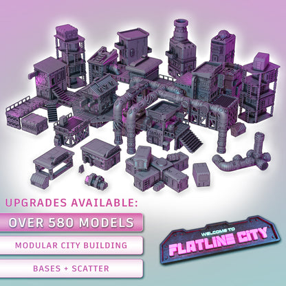 Flatline City: Noodle Bar - Sci-Fi Grimdark Miniatures by Saucermen Studios, Wargame Scale 3D Printed - photo 4